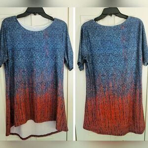 Short Sleeve Ombre Top